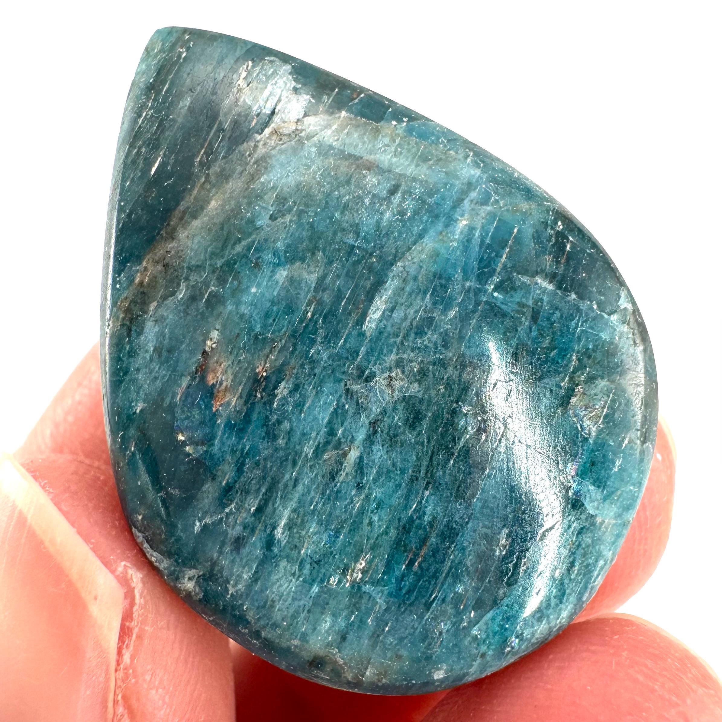 Blue Apatite Cabochon , Crystal Gemstone
