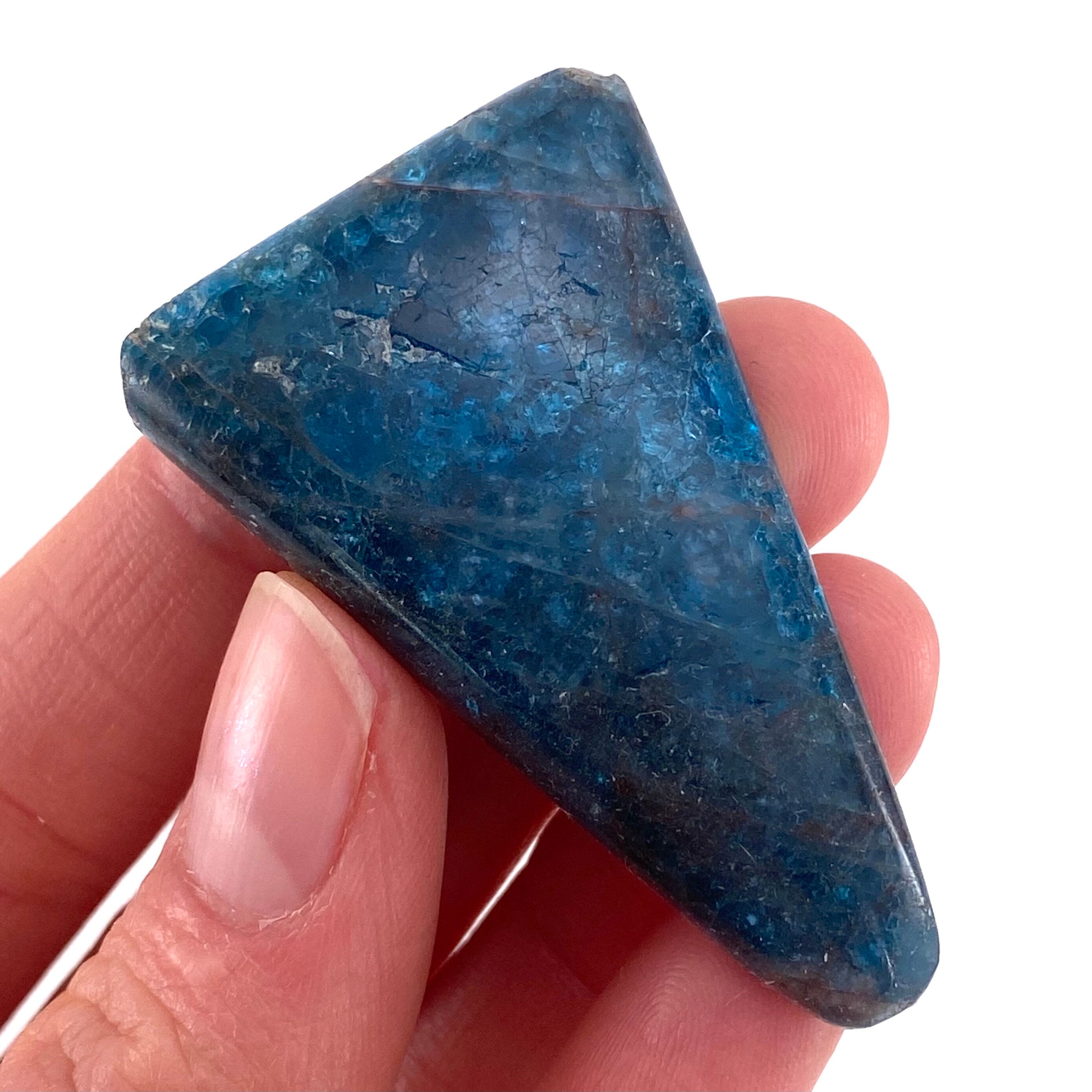 Blue Apatite Cabochon | Gemstone Crystal (49x29mm)