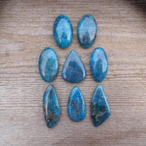Blue Apatite Cabochon, Gemstone Oval Cabochon