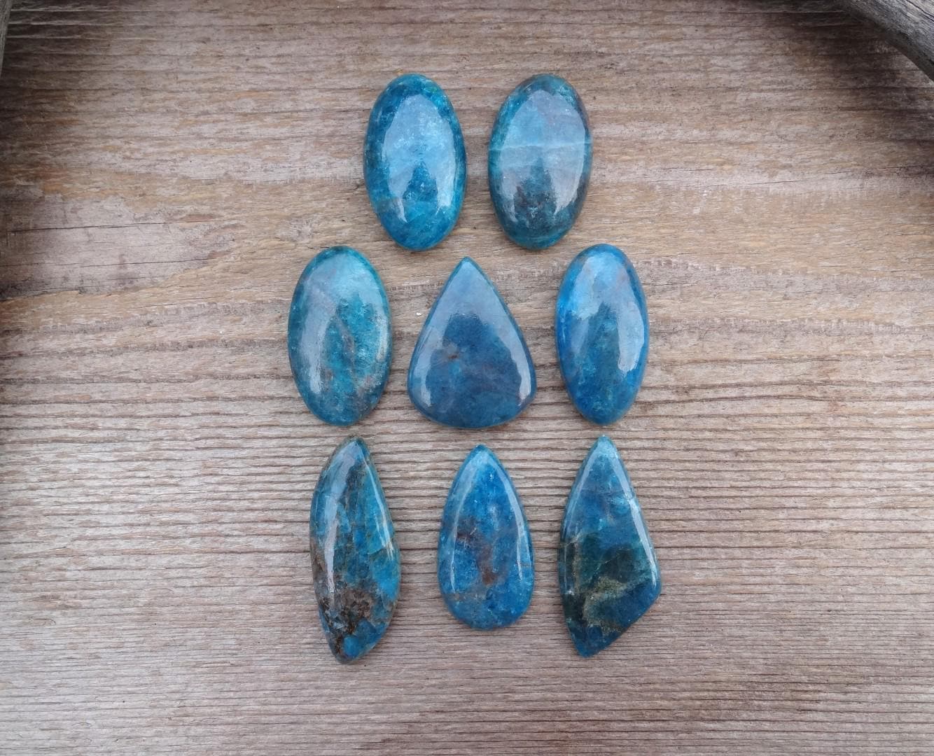 Blue Apatite Cabochon, Gemstone Oval Cabochon Blue Apatite Cabochon, Gemstone Oval Cabochon