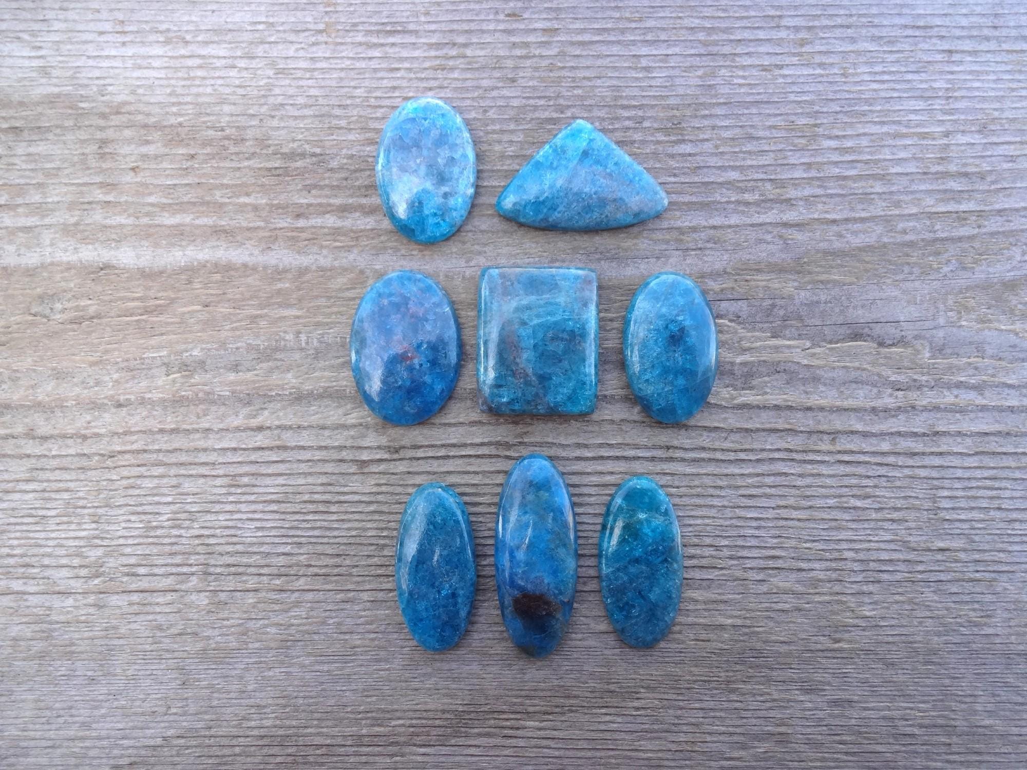 Blue Apatite Cabochon, Oval Gemstone Cabochon, Eliminate Social Anxiety And Throat Chakra Stone Blue Apatite Cabochon, Oval Gemstone Cabochon, Eliminate Social Anxiety And Throat Chakra Stone
