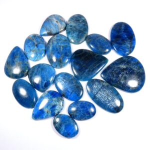 Neon Blue Apatite Gemstone. Natural Apatite Cabochon. Elegant~ Neon Blue Apatite. Mix Shape Sparkle Wholesale Neon Blue Apatite Jewelry Use.