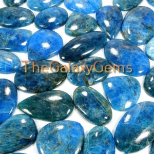 Neon Blue Apatite Cabochon. Trendy~ Apatite Wholesale Lot. Natural Apatite Gemstone. Apatite Bulk Quantity For Jewelry. Up To 5000 Cts.
