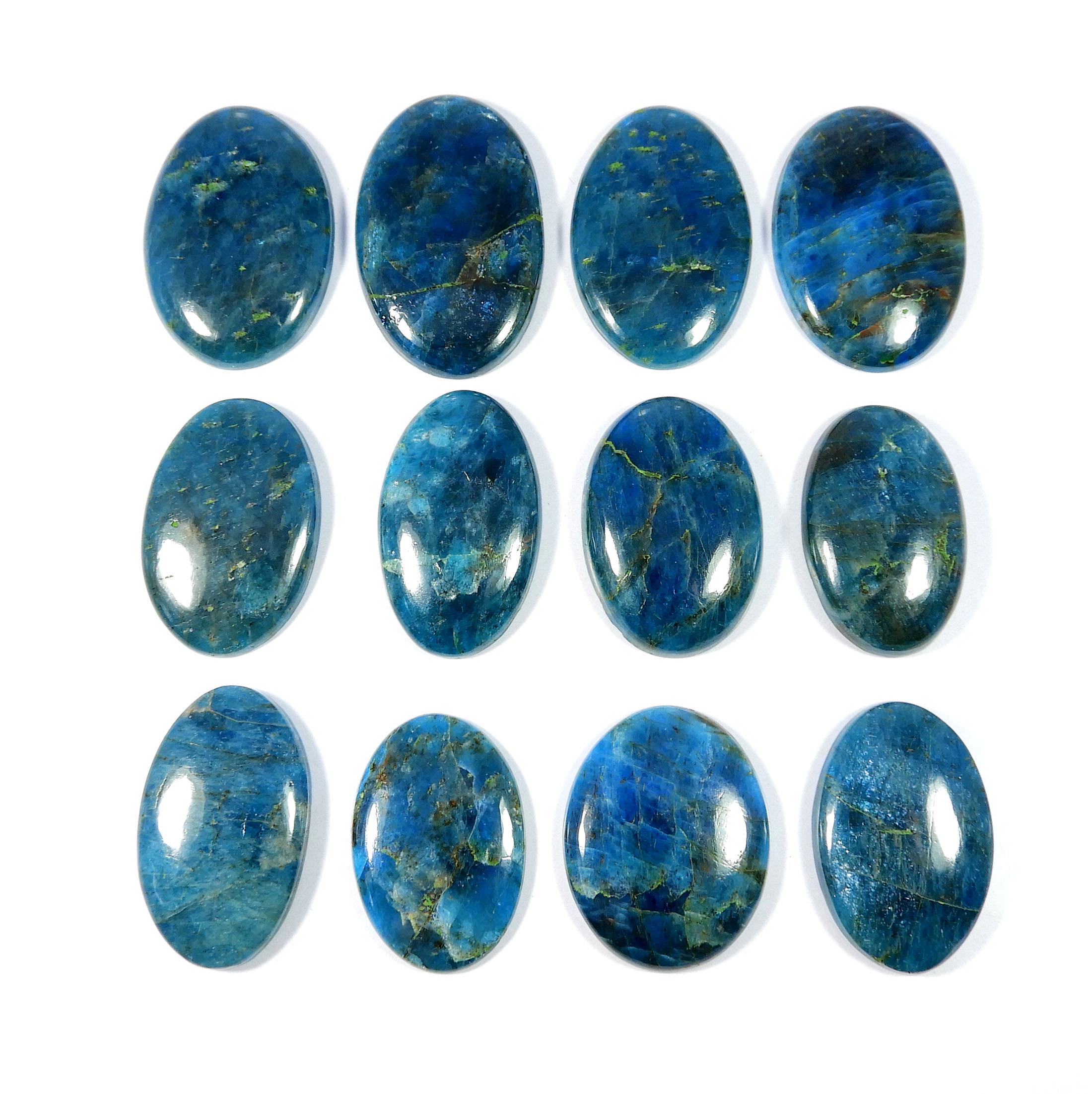 Nice~ Neon Blue Apatite. Natural Apatite Cabochon. Neon Blue Apatite Gemstone. Oval Shape Sparkle Wholesale Neon Blue Apatite For Jewelry C