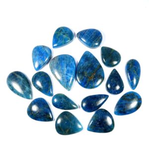 Unique~ Natural Apatite Cabochon. Neon Blue Apatite Gemstone. Neon Blue Apatite. Pear Shape Sparkle Wholesale Neon Blue Apatite For Jewelry