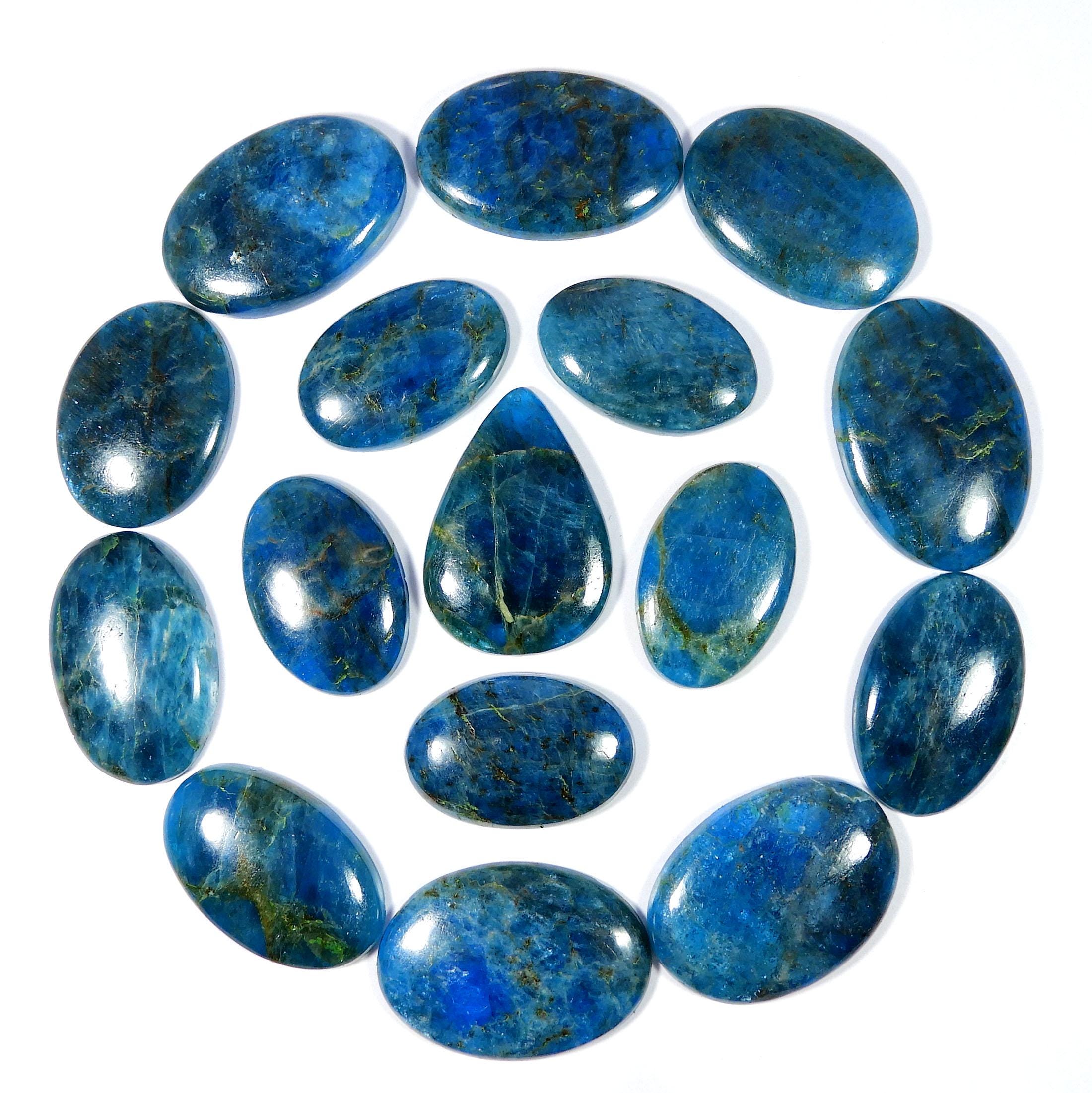 Unique~ Neon Blue Apatite Gemstone. Natural Neon Blue Apatite. Apatite Cabochon. Wholesale Neon Blue Apatite For Jewelry.