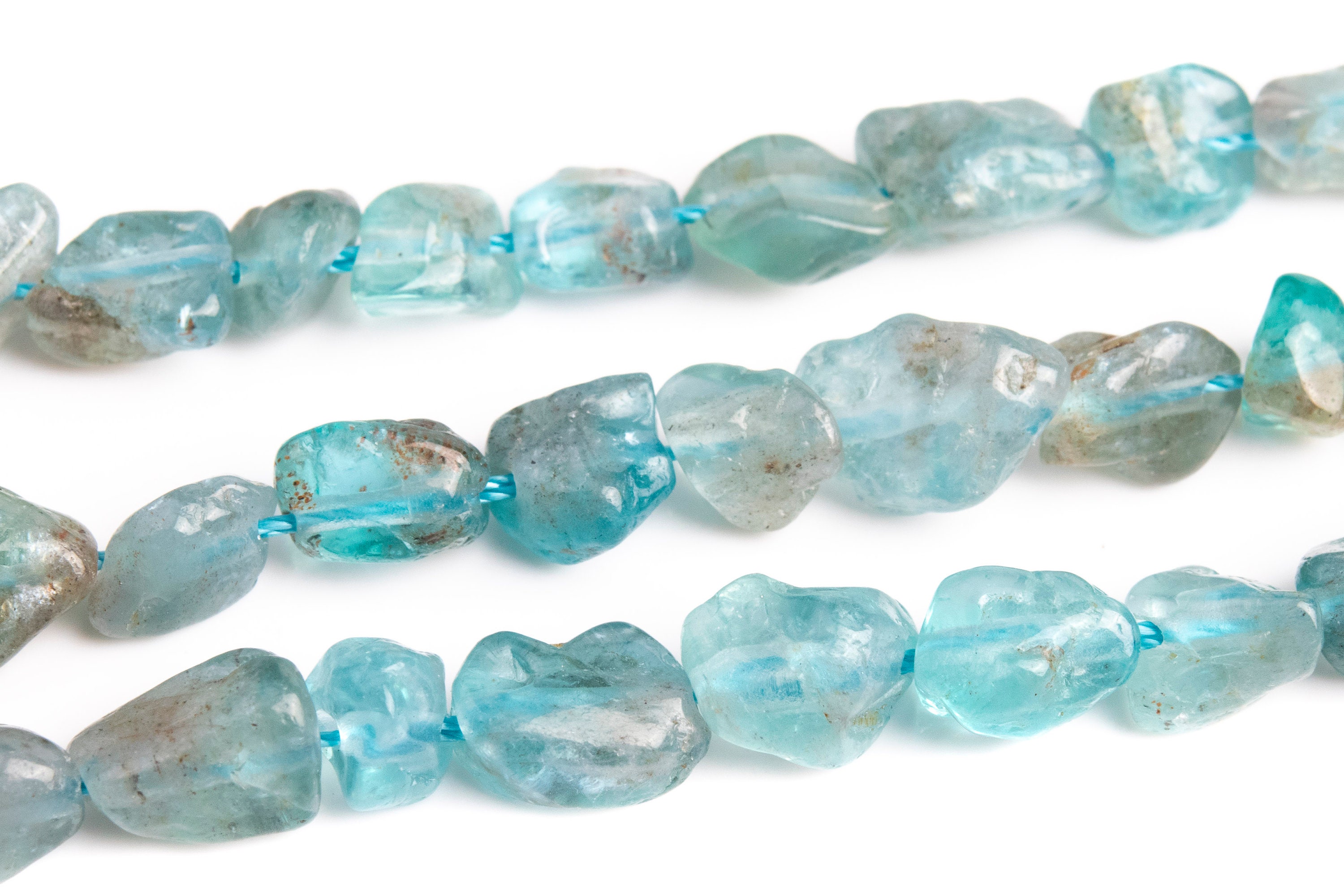 6-8mm Blue Apatite Beads Transparent Pebble Nugget Grade A Genuine Natural Gemstone Beads 15.5"/7.5" Bulk Lot Options (108454) 6-8mm Blue Apatite Beads Transparent Pebble Nugget Grade A Genuine Natural Gemstone Beads 15.5"/7.5" Bulk Lot Options (108454)