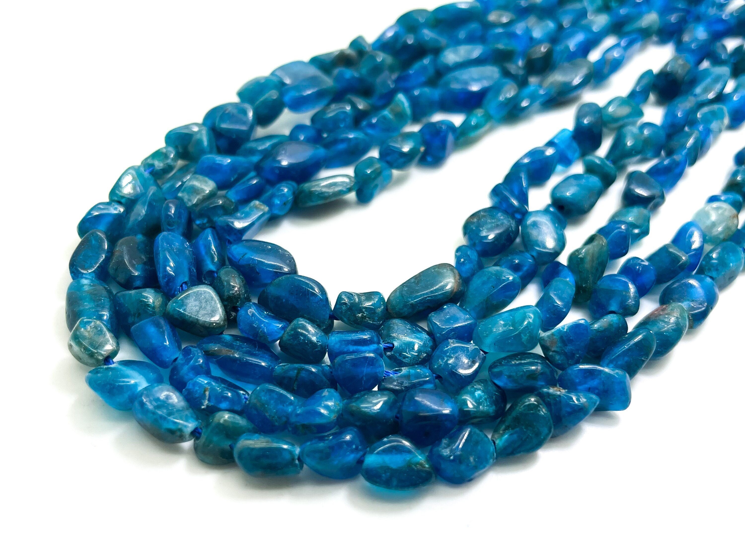 Blue Apatite Beads, Natural Apatite Small Nugget Polished Pebble Gemstone Beads - Pgs151 Blue Apatite Beads, Natural Apatite Small Nugget Polished Pebble Gemstone Beads - Pgs151