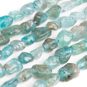 Genuine Natural Blue Apatite Transparent Loose Beads Grade A Pebble Nugget Shape 6-8mm Genuine Natural Blue Apatite Transparent Loose Beads Grade A Pebble Nugget Shape 6-8mm