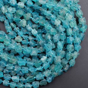 Raw Rough Apatite Freeform Beads Nuggets 6mm 8mm Extra Gemmy Translucent Teal Green Blue Gemstone Hand Hammered Beads 15.5" Strand Raw Rough Apatite Freeform Beads Nuggets 6mm 8mm Extra Gemmy Translucent Teal Green Blue Gemstone Hand Hammered Beads 15.5" Strand