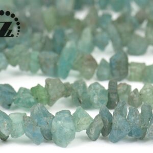 Apatite Rough Cchips Beads,nugget Beads,freedom,irregular Beads,genuine,natural,blue Apatite,7-11mm,15" Full Strand
