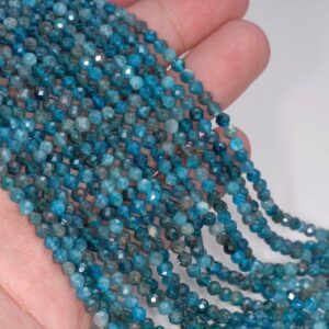 3mm Apatite Gemstone Grade Aa Fine Faceted Round Loose Beads 15.5 Inch Bulk Lot 1,6,12,24 And 48 (80004495-854)