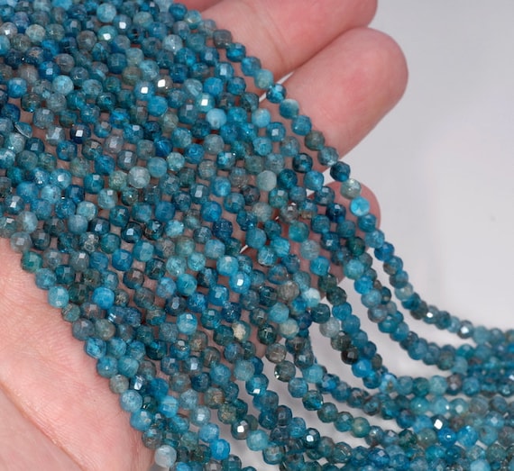 3mm Apatite Gemstone Grade Aa Fine Faceted Round Loose Beads 15.5 Inch Bulk Lot 1,6,12,24 And 48 (80004495-854)