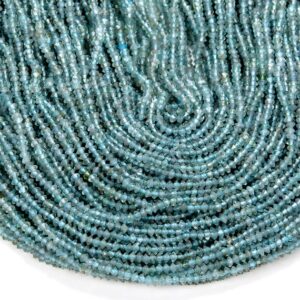 3x2mm Natural Aqua Blue Apatite Gemstone Grade Aa Bicone Faceted Rondelle Saucer Beads 15 Inch Full Strand Bulk Lot (80009471-p34)
