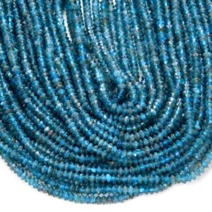3x2mm Natural Apatite Gemstone Grade Aaa Bicone Faceted Rondelle Saucer Beads 15 Inch Full Strand Bulk Lot 1,2,6,12 And 50 (80009451-p34)