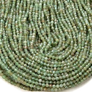 4mm Natural Green Apatite Gemstone Grade Aa Micro Faceted Round Beads 15 Inch Full Strand Bulk Lot 1,2,6,12 And 50 (80016232-p51)
