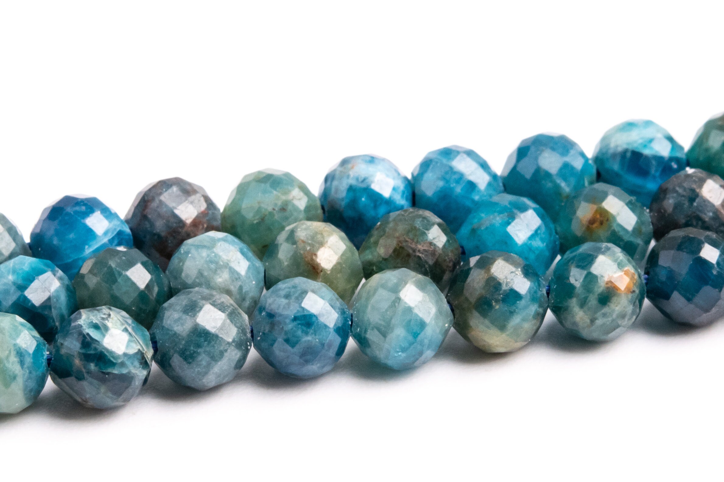 6mm Blue Apatite Beads Grade A Genuine Natural Gemstone Faceted Round Loose Beads 15" / 7.5" Bulk Lot Options (118937) 6mm Blue Apatite Beads Grade A Genuine Natural Gemstone Faceted Round Loose Beads 15" / 7.5" Bulk Lot Options (118937)