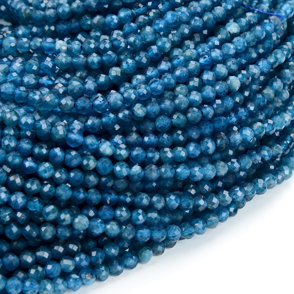 Natural Deep Blue Apatite Gemstone Grade Aaa Micro Faceted Round 2mm 3mm Loose Beads (p14) Natural Deep Blue Apatite Gemstone Grade Aaa Micro Faceted Round 2mm 3mm Loose Beads (p14)
