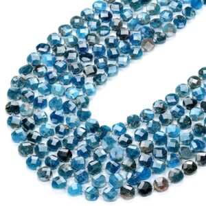 Natural Apatite Gemstone 10x10mm Micro Faceted Square Loose Beads Bulk Lot 1,2,6,12 And 50 (d418)