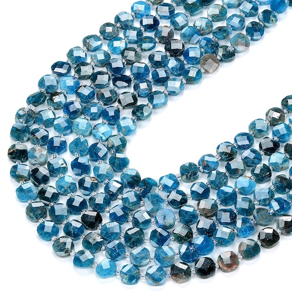 Natural Apatite Gemstone 10x10mm Micro Faceted Square Loose Beads Bulk Lot 1,2,6,12 And 50 (d418)