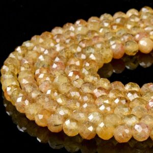 Natural Yellow Apatite Gemstone Grade Aaa Micro Faceted Round 6mm 7mm Loose Beads Bulk Lot 1,2,6,12 And 50 (p96)