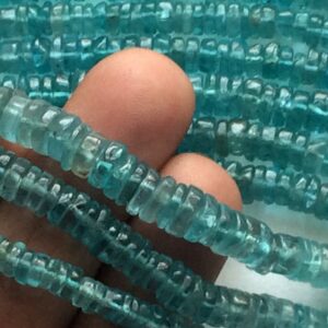 5mm Blue Apatite Plain Tyres, Blue Apatite Spacer, Apatite For Necklace, Blue Apatite (6.5in To 13in Options) 5mm Blue Apatite Plain Tyres, Blue Apatite Spacer, Apatite For Necklace, Blue Apatite (6.5in To 13in Options)
