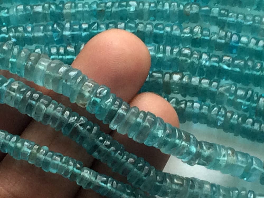 5mm Blue Apatite Plain Tyres, Blue Apatite Spacer, Apatite For Necklace, Blue Apatite (6.5in To 13in Options) 5mm Blue Apatite Plain Tyres, Blue Apatite Spacer, Apatite For Necklace, Blue Apatite (6.5in To 13in Options)