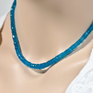 Apatite Necklace, AAA Neon Blue Apatite, Natural Gemstone Necklace, Delicate Necklace, Healing Gemstone, unique-gift-for-wife, holidays gift Apatite Necklace, AAA Neon Blue Apatite, Natural Gemstone Necklace, Delicate Necklace, Healing Gemstone, unique-gift-for-wife, holidays gift