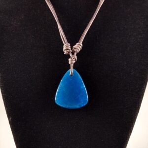 Apatite Adjustable Leather Necklace Handmade by Chris Hay Apatite Adjustable Leather Necklace Handmade by Chris Hay