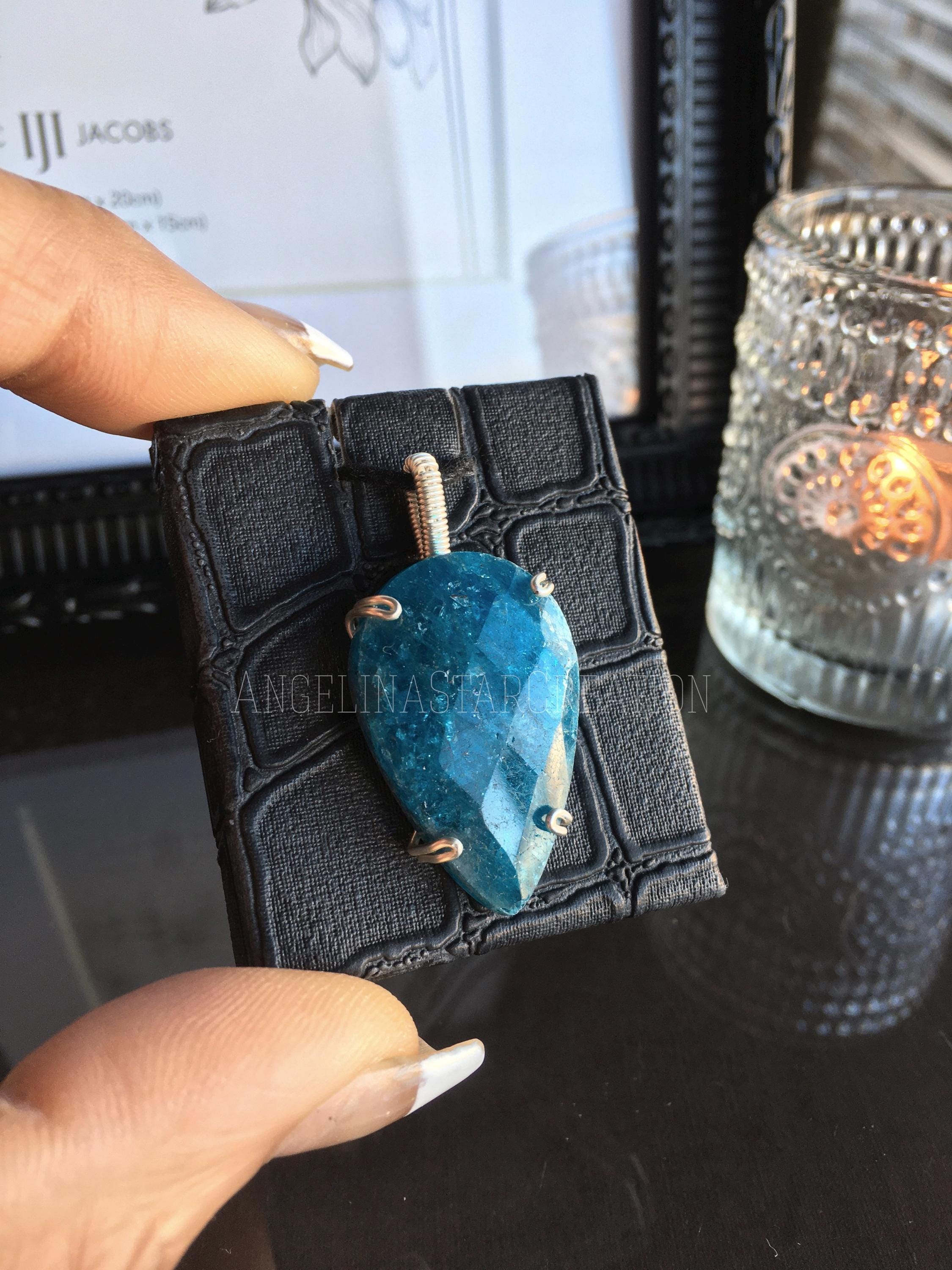 Faceted Apatite Teardrop Necklace: Jewelry Gifts
