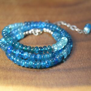 Ombre Blue Apatite Necklace In Sterling Silver // Beaded Gemstone Necklace // Apatite Healing Gemstone // Summer Jewelry // Something Blue Ombre Blue Apatite Necklace In Sterling Silver // Beaded Gemstone Necklace // Apatite Healing Gemstone // Summer Jewelry // Something Blue