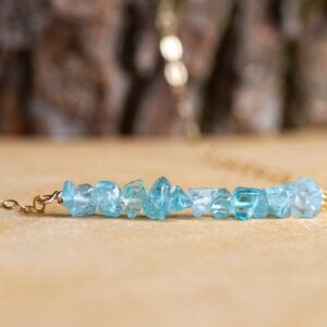 Raw Blue Apatite Necklace - Raw Crystal Jewelry - Apatite Gemstone Necklace - Chakra Crystal Necklace - Raw Crystal Necklace - Throat Chakra Raw Blue Apatite Necklace - Raw Crystal Jewelry - Apatite Gemstone Necklace - Chakra Crystal Necklace - Raw Crystal Necklace - Throat Chakra