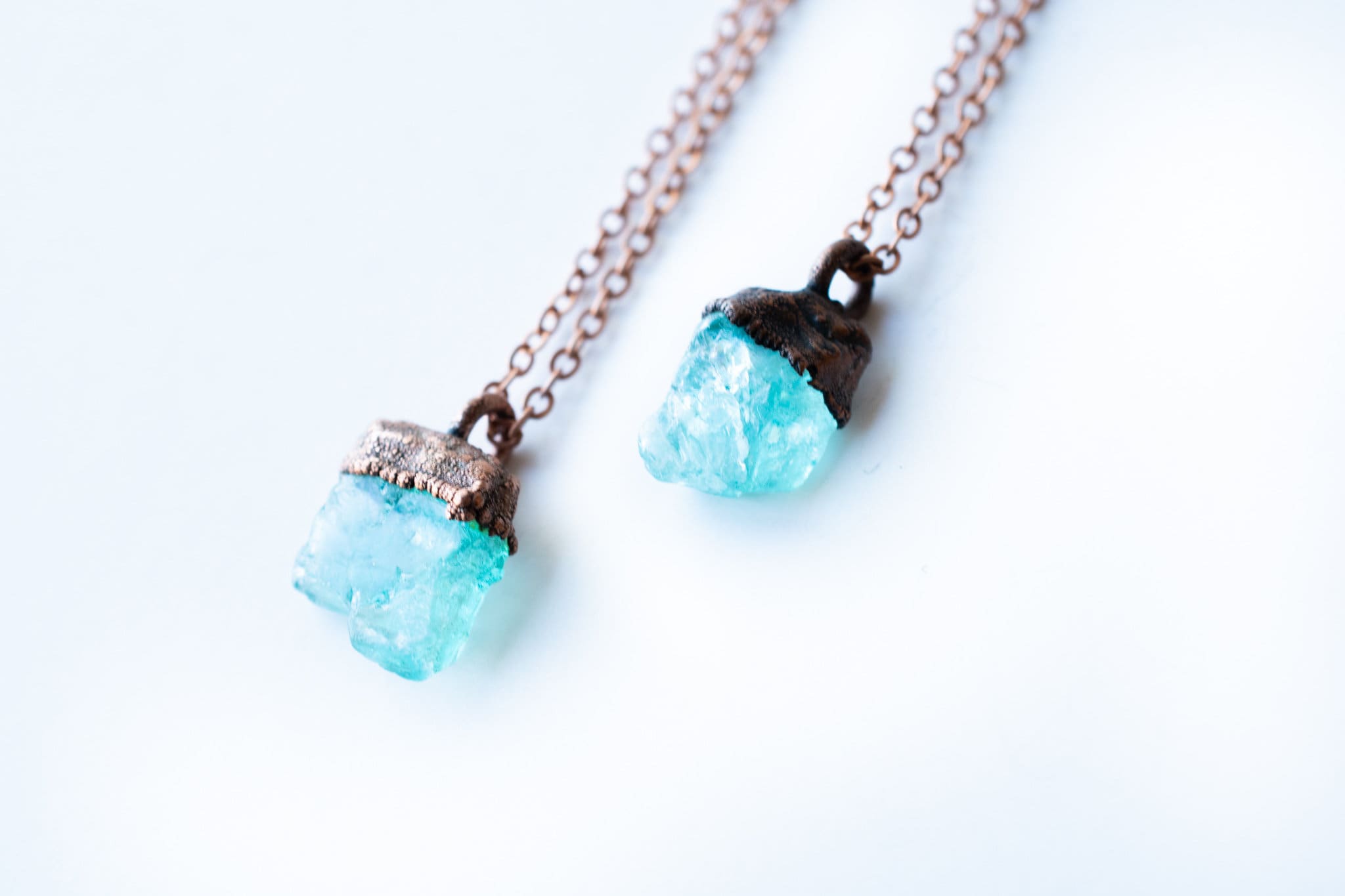 Rough Apatite Necklace | Blue Apatite Necklace | Neon Apatite Necklace | Blue Apatite Jewelry | Raw Apatite Jewelry | Raw Stone Necklace