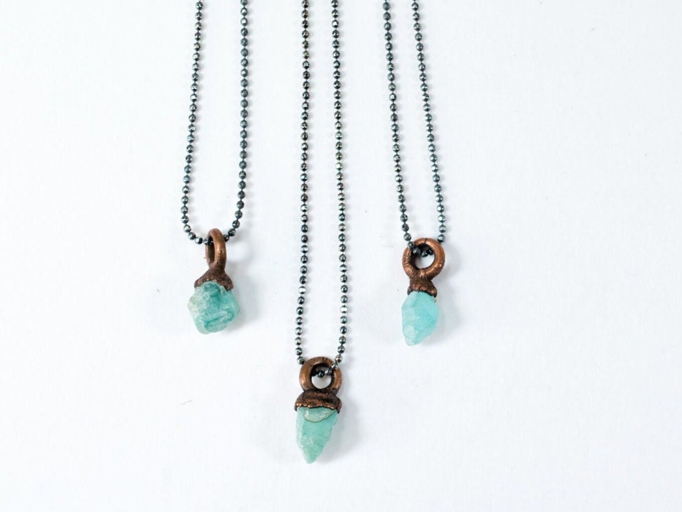 Sale Raw Apatite | Delicate Necklace | Tiny Apatite | Apatite Jewelry