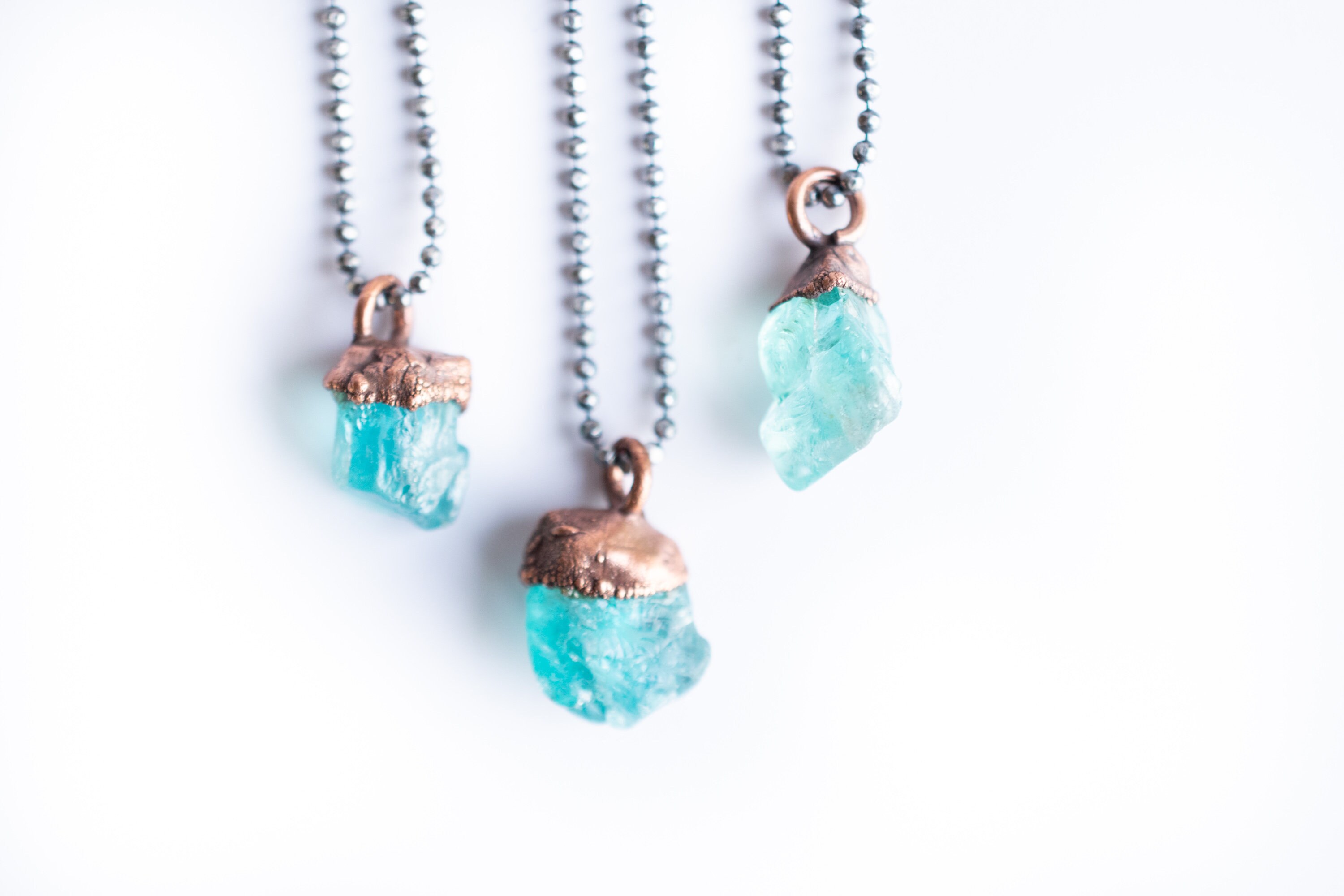 Sale Rough Apatite Necklace | Blue Apatite Necklace | Neon Apatite Necklace | Blue Apatite  | Raw Apatite Jewelry | Raw Stone Necklace