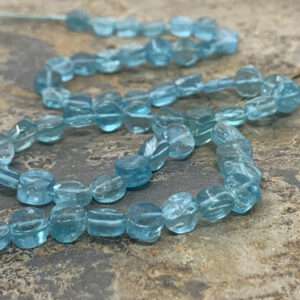 Apatite Coin Beads, 6mm, 13.5 Inch Strand