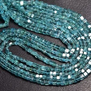 Apatite Cube Beads - 16 Inches - Beautiful Natural Apatite Smooth Apatite Cube - Size Is 3 - 3.5 Mm #2418
