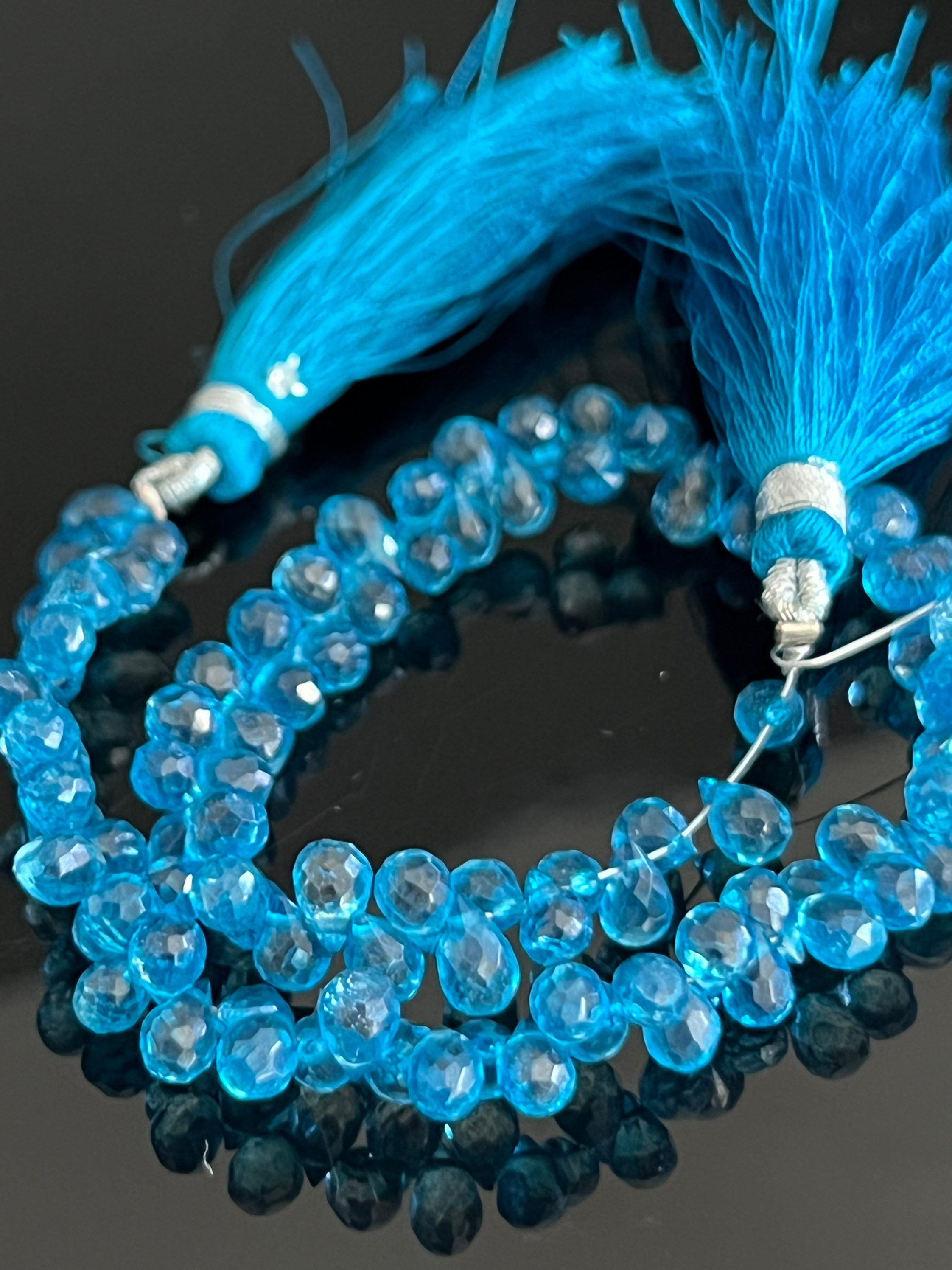 Faceted Apatite Colored Drops