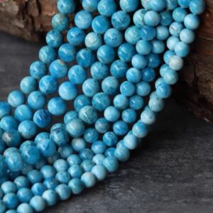Natural Copper Pectolite Beads,6mm/8mm/10mm/12mm Natural Apatite Beads Supply,15 Inches One Strand