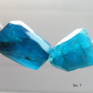 Neon blue apatite 14-16mm nugget beads-2 crystals pcs- jewelry making- gemstone craft natural beads