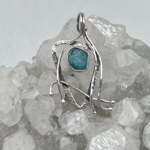 Abstract Rough Apatite Pendant