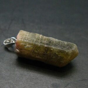 Green Apatite Crystal Silver Pendant From Portugal - 1.2" - 5.27 Grams