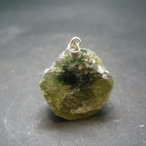 Green Apatite Crystal Silver Pendant From Portugal - 3.4" - 11.79 Grams