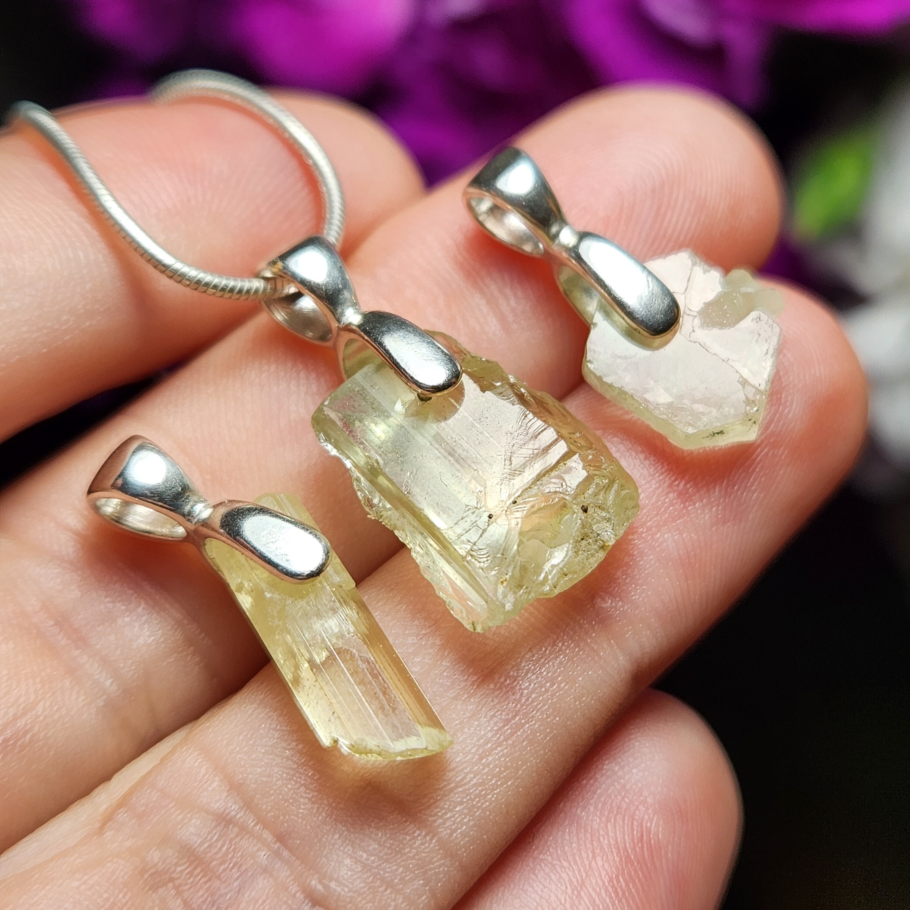 Raw Golden Apatite Sterling Silver Pendant: Yellow Crystal Jewelry Raw Golden Apatite Sterling Silver Pendant: Yellow Crystal Jewelry
