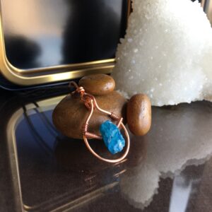 Raw Apatite Pendant Necklace, Gift Boxed