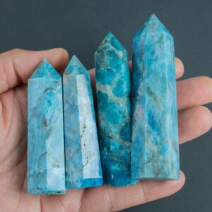 1 Pc Natural Apatite Obelisk Tower Point wand healing crystal Towers