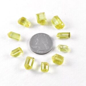 73ct Yellow Apatite Points Wholesale Lot, Mexican Golden Apatite