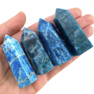 Blue Apatite Point | Polished Natural Crystal Tower (throat Chakra)