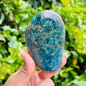 Dark Blue Apatite Crystal Tower: Polished Gemstone (305.6g)