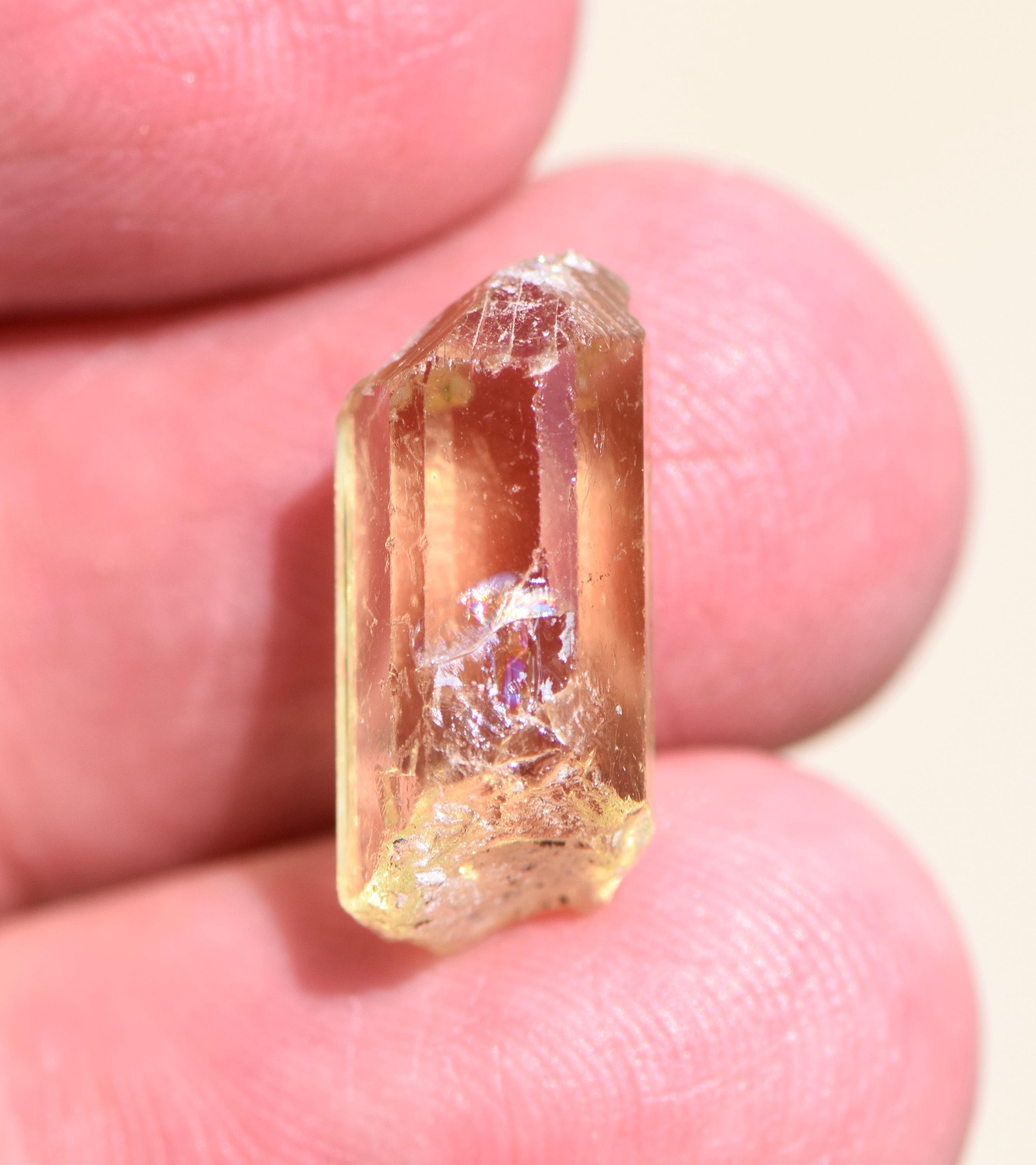 Gem Quality Golden Apatite Point Rainbows Gem Quality Golden Apatite Point Rainbows